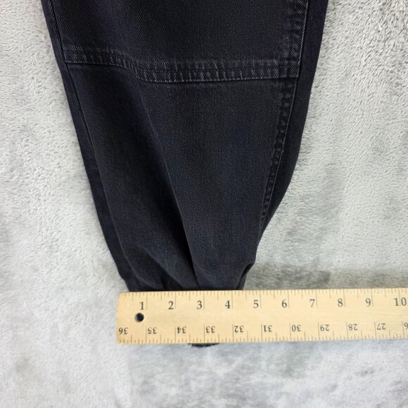 Forever 21 Premium Pants Womens Small Black Denim Jogger Carpenter Style - Picture 7 of 10
